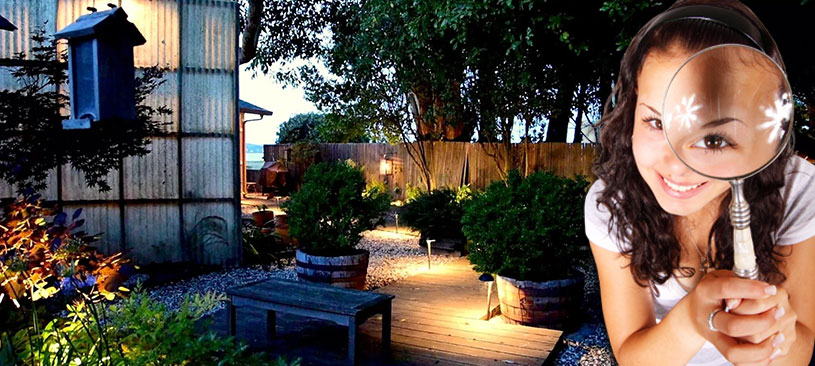 Iluminación solar para el jardín
